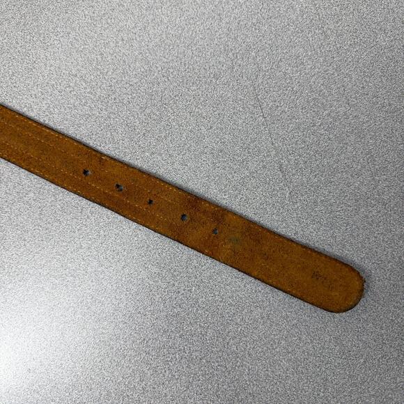 Chicago Leather Works Belt Mens 34 Distressed Classic Handmade 1.25" *No Buckle - Picture 4 of 10